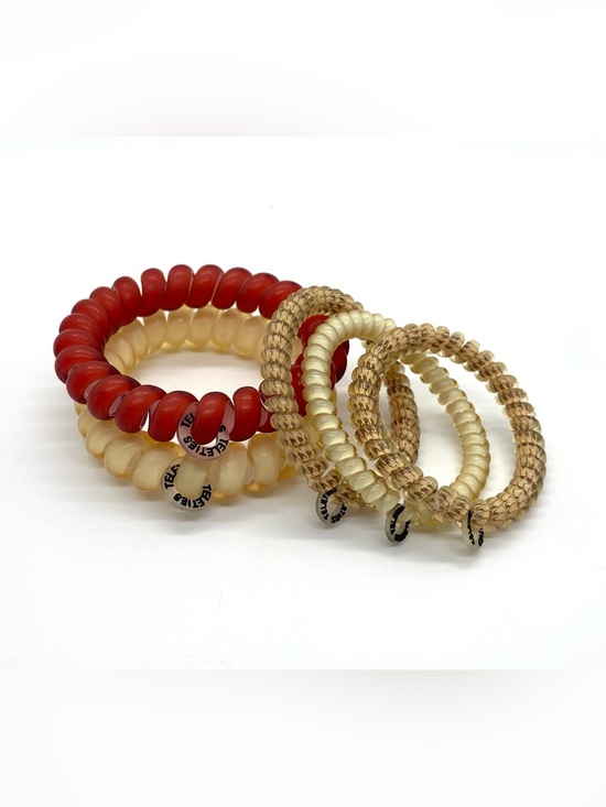 Teleties Accessories - Teleties Spiral Coil Hair Ties Red Cream Tan Boho Fall Preppy Coastal Cowgirl